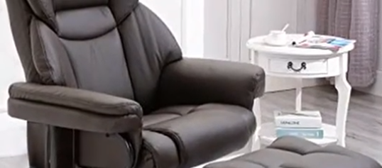 HomCom PU Leather Heated Vibrating  Massage Recliner Chair