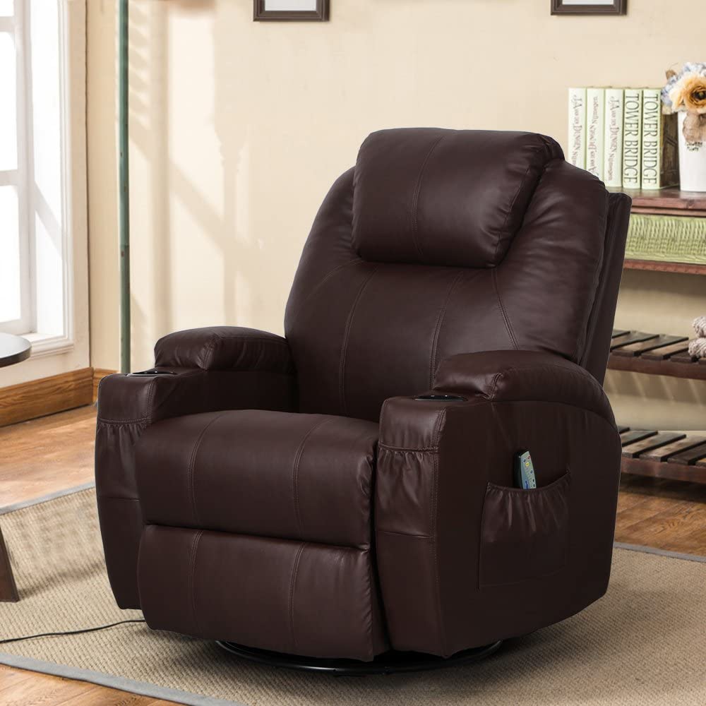 <strong>Esright Massage Recliner Chair Heated PU Leather Ergonomic Lounge</strong>